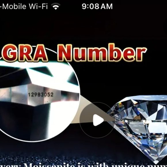 1 Carat Moissanite, S925 Sterling Silver Ring, Size 7 - Picture 6 of 8